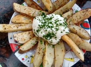 Una foto de Papas alioli con mayonesa de ajo