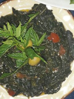 صورة لوصفة ملوخيه ورق بالماجي