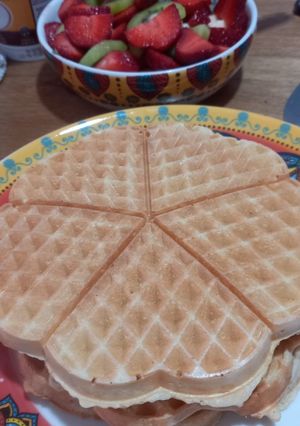 Una foto de Waffles de avena 🧇♡