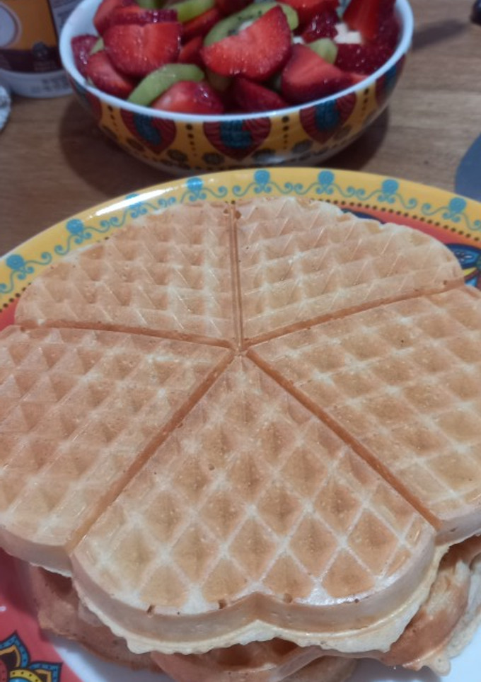 Una foto de Waffles de avena 🧇♡