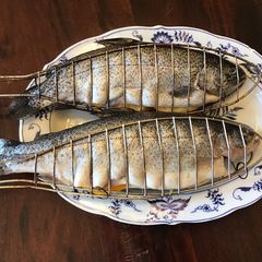 A picture of 375. California Farm Caviar Stuffed Smoked Trout.
