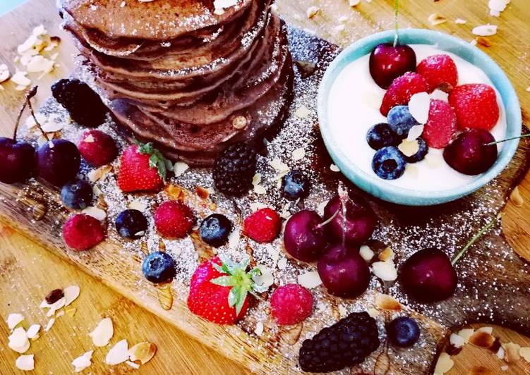 Panquecas de amêndoa e Cacau