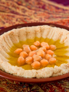 A picture of Chickpeas puree and tahini - hummus bi tahini.
