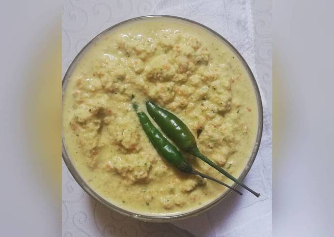 Coconut - carrot chutney