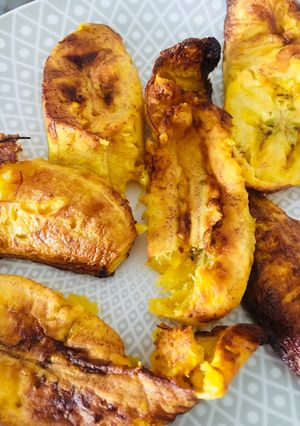 Una foto de Plátano maduro frito con la freidora de aire