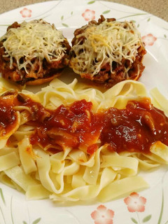 Foto principal de Champiñones rellenos con fettuccine