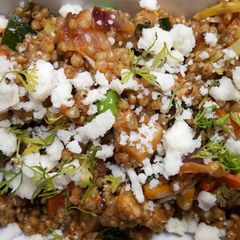 A picture of Cheesy Veggie Pearl Millet (Bajra).
