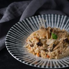 A picture of Creamy Mushroom Risotto with Parmesan.