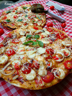 Foto resep Margherita Mushroom Pizza