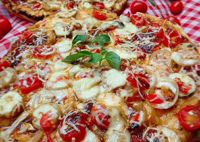 Resep Margherita Mushroom Pizza Oleh Deena Handayani - Cookpad