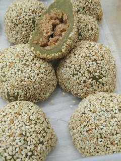 Foto resep Mochi pandan wijen