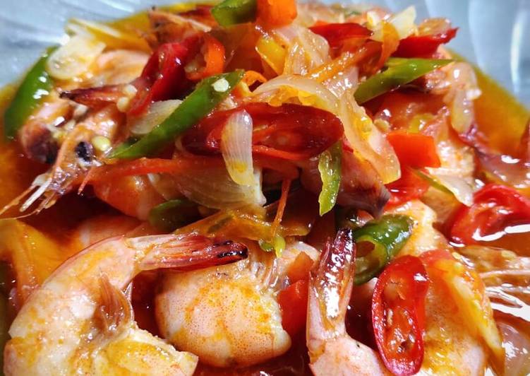Tumis Udang Pedas Manis
