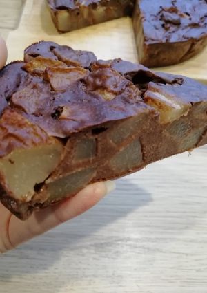 Une photo de Flan healthy poires/cacao alternative vegan (ssa/gluten free)