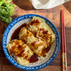 A picture of Steamed Bean Curd Rolls (Classic Dim Sum Dish).