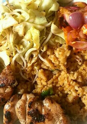 Foto resep Nasi Goreng + Ayam Panggang