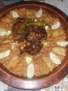 صورة لوصفة شخشوخة الظفر باللحم والدجاج
