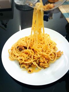 Foto resep Spaghetti Ikan Kakap Saus Tomat
