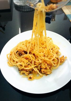 Foto resep Spaghetti Ikan Kakap Saus Tomat