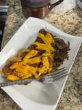 Easy cheddar and veggie omelette