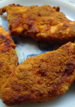 Una foto de Pechugas de pollo empanizadas al horno