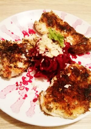 O poză a rețetei Șalău pe grill cu sfecla roșie.