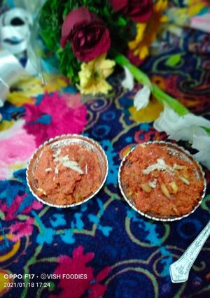 A picture of Gajar ka halwa.