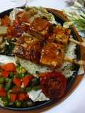 Paneer and vegetable rice sizzler