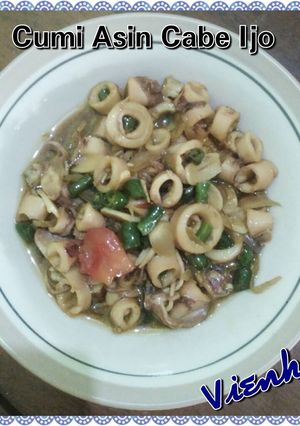 Foto resep Cumi Asin Cabe Ijo Mudah
