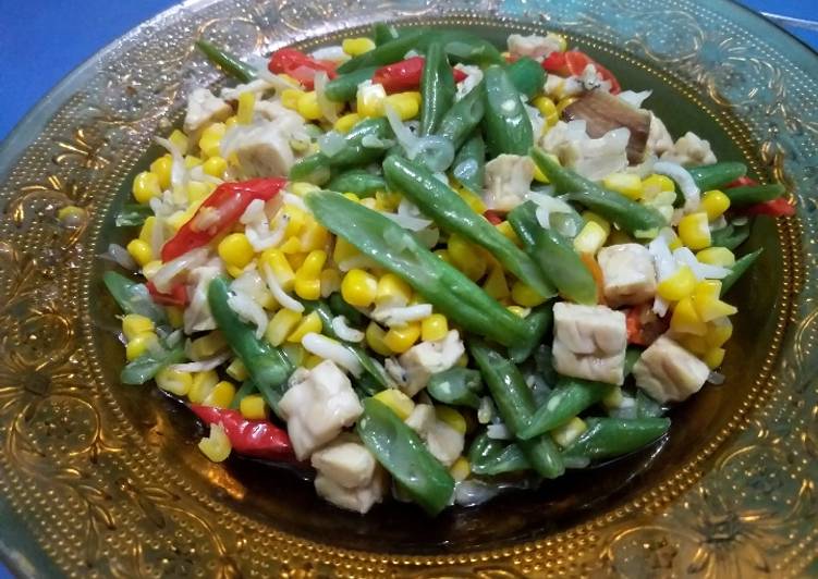 Resep Tumis buncis jagung,ikan teri &amp; tempe, Sempurna