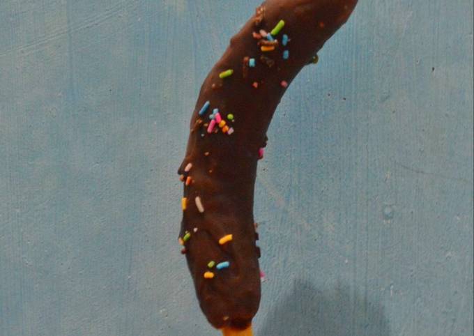Cara Buat Es Pisang Coklat Praktis