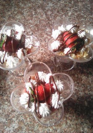 صورة لوصفة تحلية الفراولة بجينواز 🍓🍓