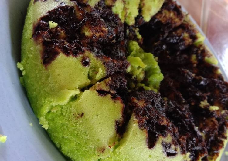 Bolu kukus pandan coklat