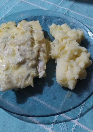 Una foto de Filet de pejerry con crema de queso azul (o Roquefort)