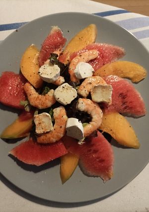 Une photo de Salade fraîche sucrée salée