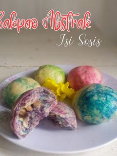 Foto resep Bakpao abstrak isi Sosis