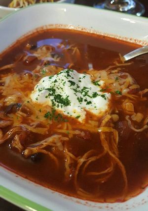 A picture of Instant Pot Chicken Enchilada Soup.