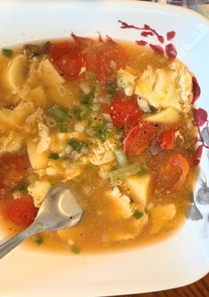 Hình của món Canh riêu đậu.