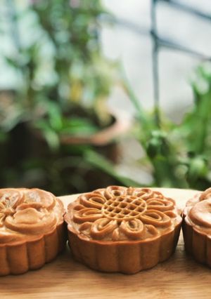 Hình của món Bánh trung thu nhân thập cẩm chà bông.
