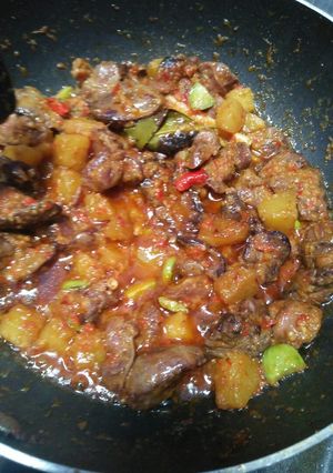 Foto resep Sambel kentang ati ampela+pete