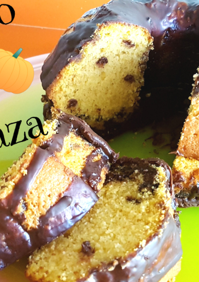 Una foto de Cómo hacer bizcocho de calabaza esponjoso, con pepitas de chocolate