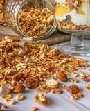 Granola de manzana y anacardos