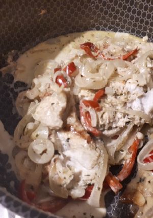Una foto de Pollo de mar a la mostaza