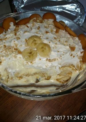 Una foto de Pudding de plátano