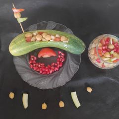 A picture of Chickpeas Boat Salad.