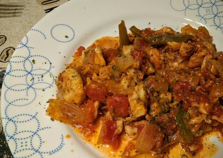 Migas de Abadejo con verduras