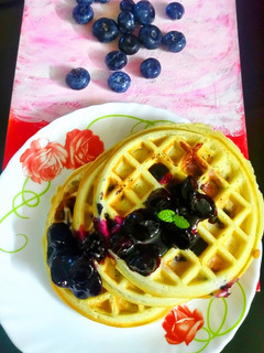 A picture of Blueberry waffle.