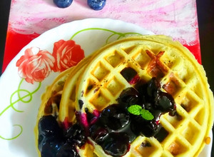 A picture of Blueberry waffle.
