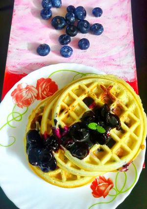 A picture of Blueberry waffle.
