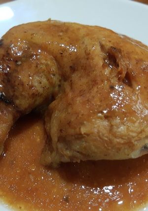 Una foto de Cuarto de pollo en cocción lenta, terminado en Airfryer