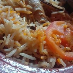 A picture of Chicken biryani.